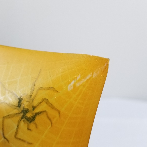 Parker Designs The Winged Bat Decorative Spooky Halloween Catch All Orange Tray - Picture 8 of 12